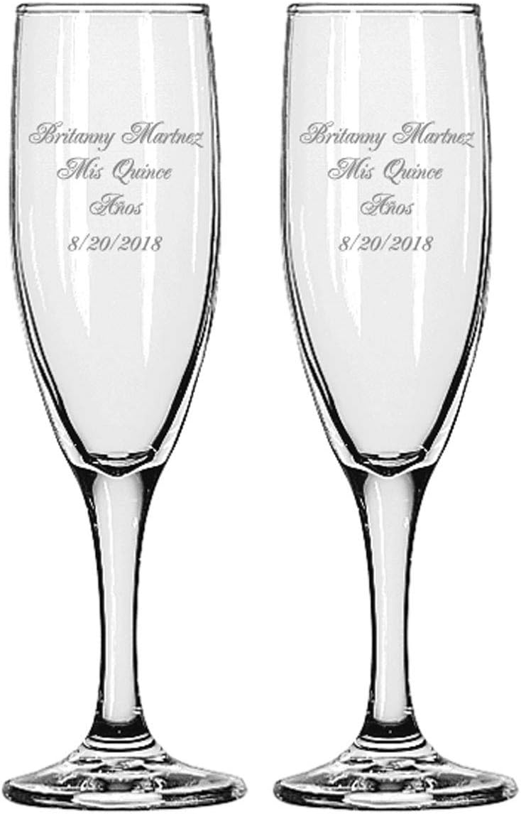 Gifts Infinity Engraved Wedding Champagne Flutes Set of 2