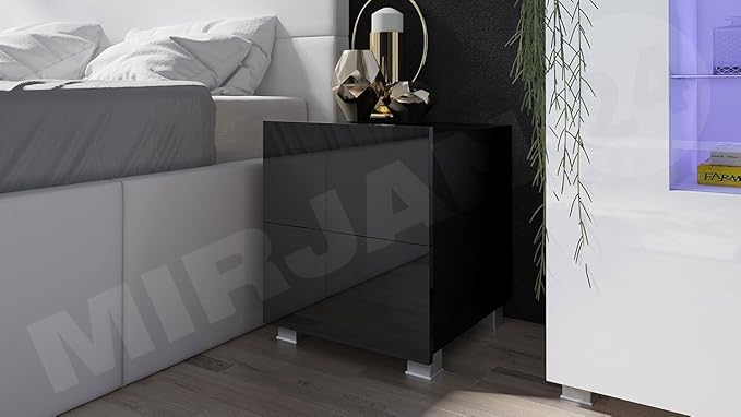 Nachtkonsole Mirjan24 Nachttisch Calabrini BR06 mit 2 Schubladen