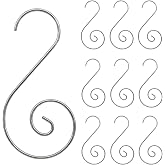 UCSAJI 200PCS Christmas Ornament Hooks Christmas Tree Ornament Hanger | Metal Wire Hanging Hook for Xmas Tree Xmas Balls Party Decor (Silver)