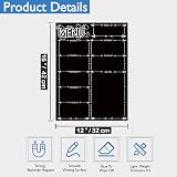 DumanAsen Magnetic Fridge Calendar Meal Planner 16x12 Includes 8 Pens Black view 4
