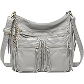 Worldlyda Crossbody Bags for Women Large Tote Soft Leather Purses Washed Y2K Hobo Vintage Handbag Shoulder City Bag