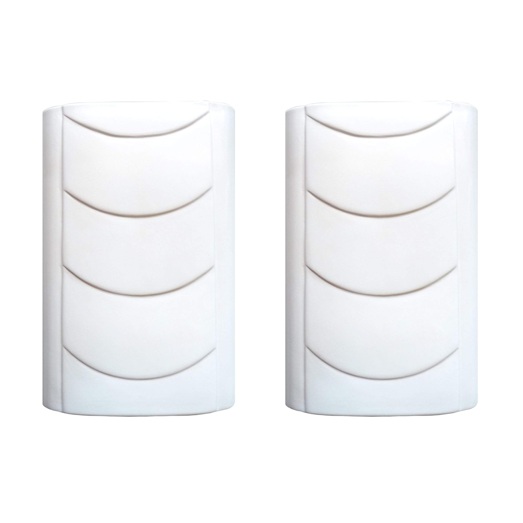 A1668 2-Piece Ceramic White Flat Humidifier for Radiator Heating Water Evaporator Diffuser
