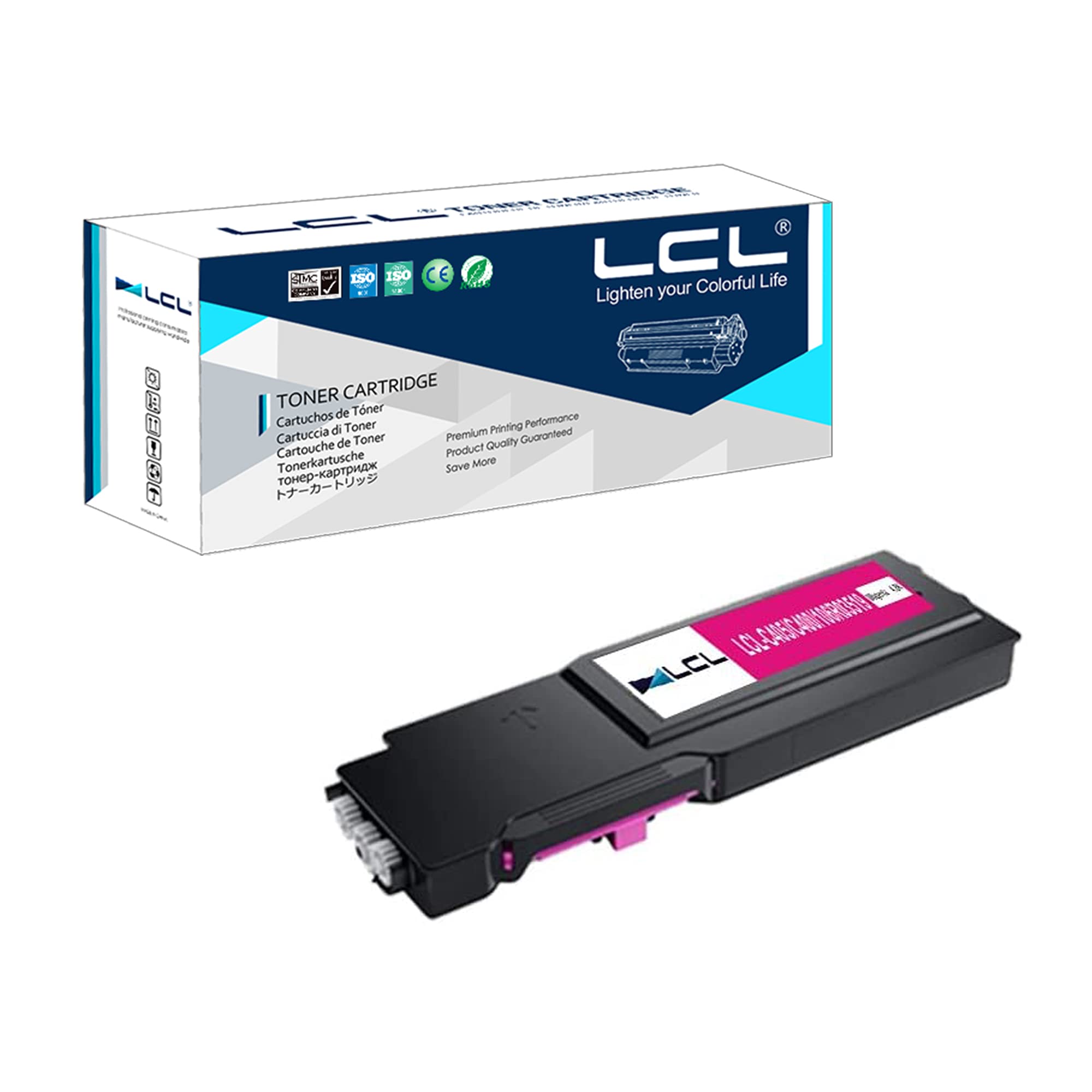 LCL Remanufactured Toner Cartridge C400 C400V C400N C400DN C405 C405V C405N C405DN 106R03503 106R03519 4800Pages (1 Magenta) Replacement for Xerox