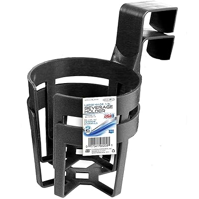 Custom Accessories 92200 Large Plastic Cup Holders, Black, 2-Pack