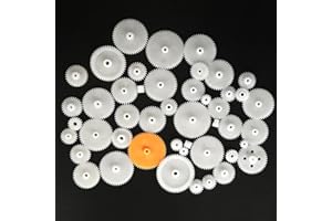 URIMPAVIDO 46PCS Module 0.5 Small Motor Gear Plastic Gear for DIY Model Toy RC Car Helicopter RC Toy Replacement Accessories