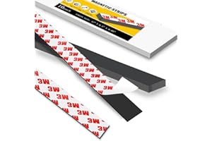 HOZODUSI Magnetic Tape with Adhesive Backing, 10-Pack of Strong Magnetic Strips Heavy Duty for Kitchen, Whiteboard, Fridge, and Tool Holder (10PCS 0.5" X 12")