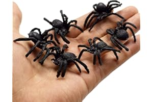 Muzboo Realistic Plastic Spider Toys Halloween Prank Props Small Size Funny Halloween Decorations 30pcs