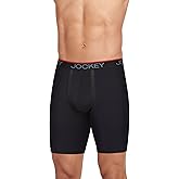 Jockey Men's Underwear Chafe Proof Pouch Microfiber 8.5" Long Leg Boxer Brief