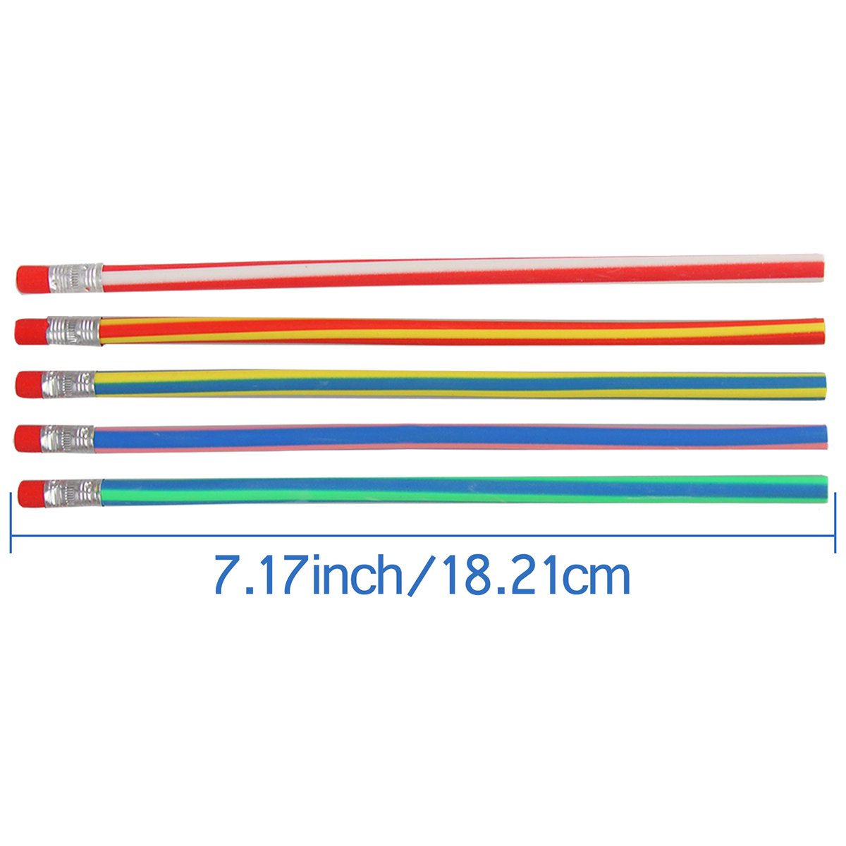 Flexible Pencils Pack of 40 Soft Pencil with Eraser for Kids Magic Colorful Bendy Pencil