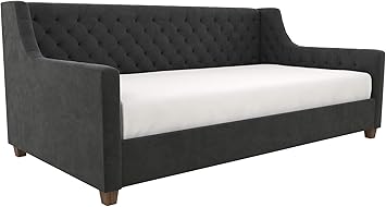 Amazon Com Dhp Jordyn Diamond Tufted Upholstered Daybed Sofa Bed
