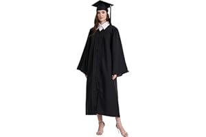 gradois Unisex Matte Graduation Cap and Gown 2025 Tassel Set for High School &College Graduates