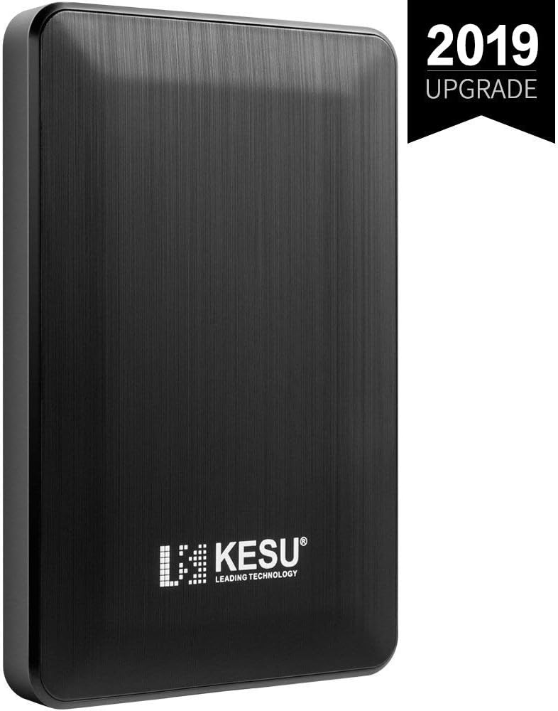 2.5" 2TB Ultra Slim Portable External Hard Drive USB3.0 HDD Storage for PC, Mac, Desktop, Laptop, MacBook, Chromebook, Xbox One, Xbox 360, PS4(Black) (2TB, Black)