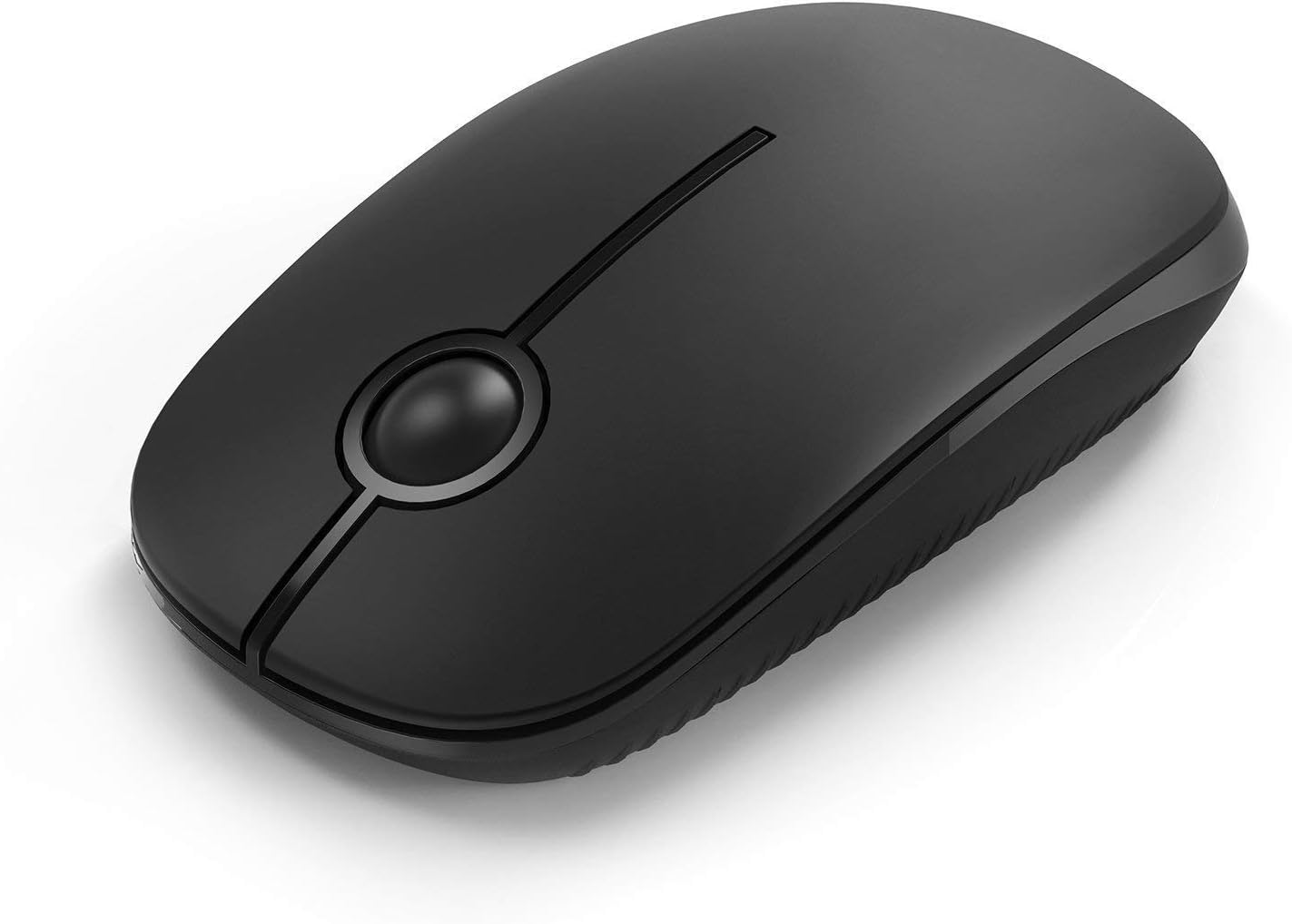 Wireless Mouse, Jelly Comb MS001 2.4G Computer Mice with Nano Receiver for PC/Desktop/Laptop (with USB ports) and Windows/Mac/Linux, Silent & Smooth, Basic Design (Black)