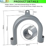 LRMYS U-Shaped Drain Outlet Hose Hook 20-26mm Pipe ABS Gray 1 Pack view 2