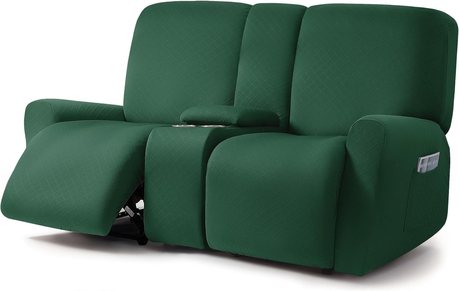 ULTICOR Squared Jacquard Design Reclining Loveseat