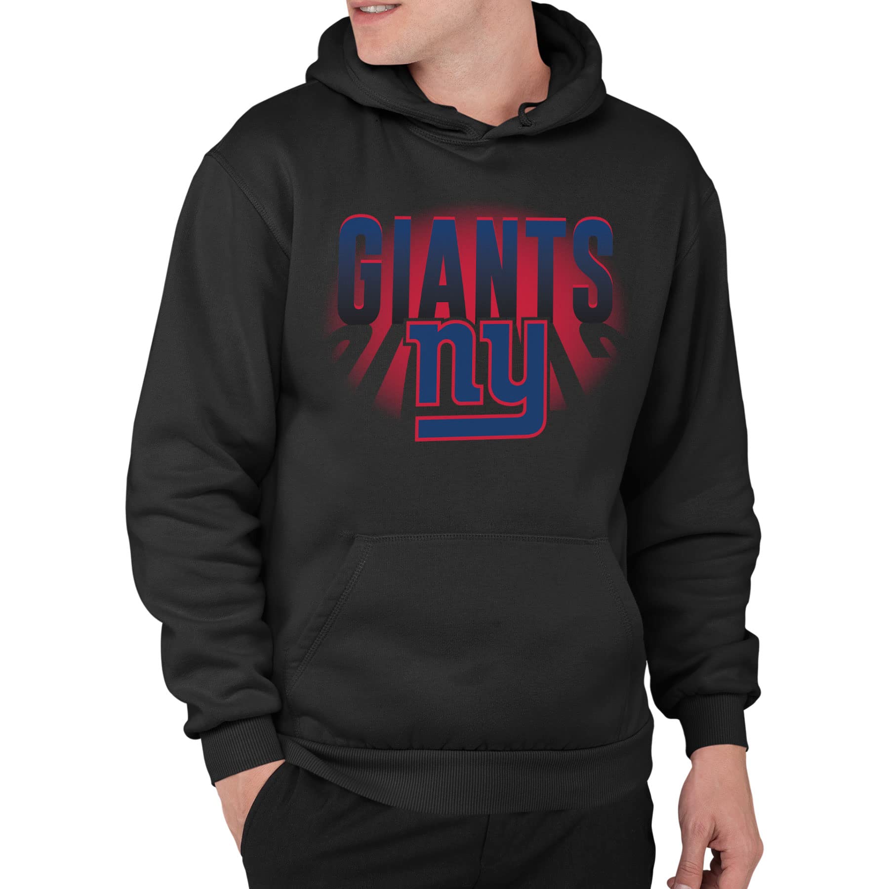 Junk Food Clothing x NFL - New York Giants - Team Spotlight - Unisex Adult Pullover Fleece Hoodie for Men and Women - Size 3X-Large Image