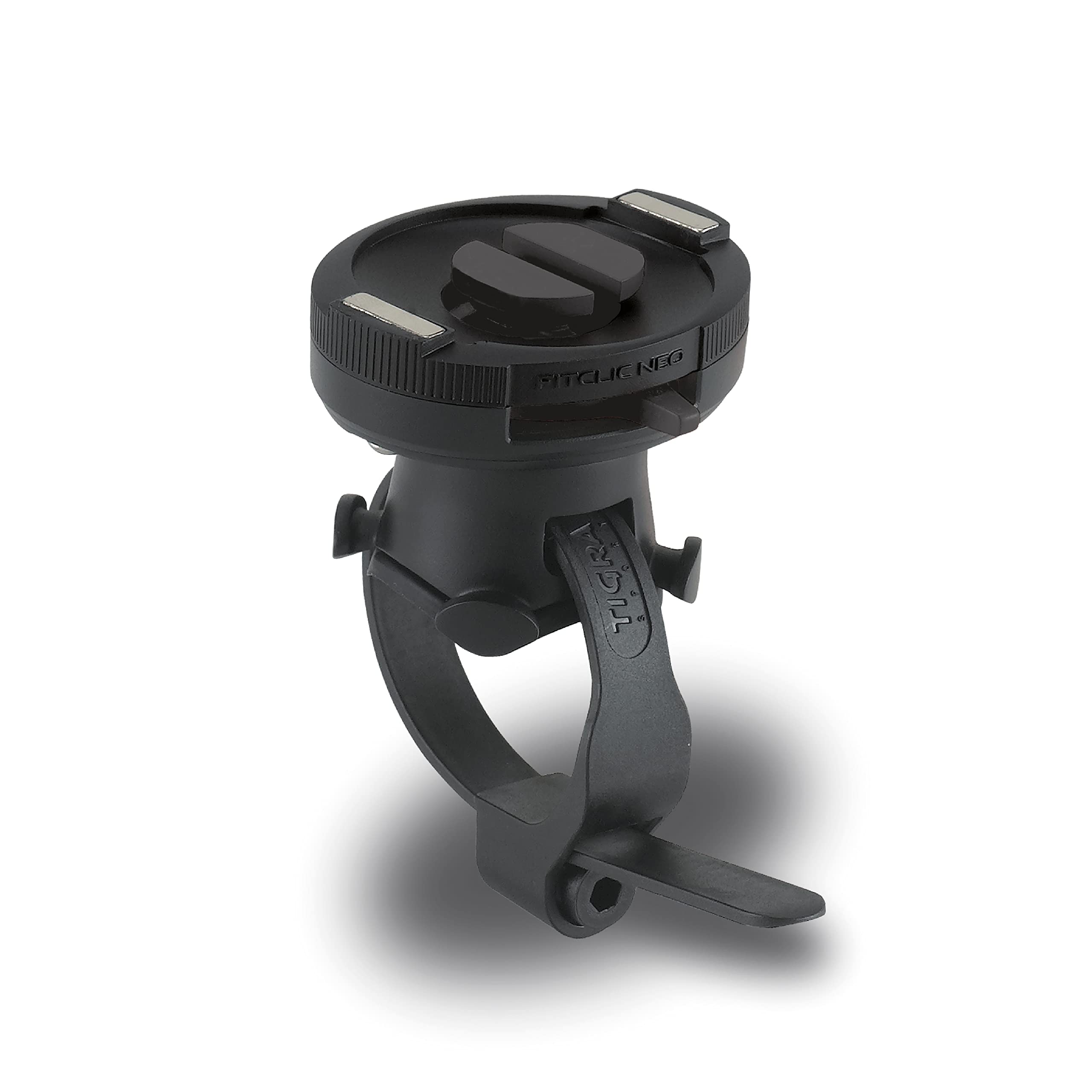 Tigra Sport FitClic Neo Magnetic Bike Strap Handlebar/Stem Mount for Smartphones, Black/Orange