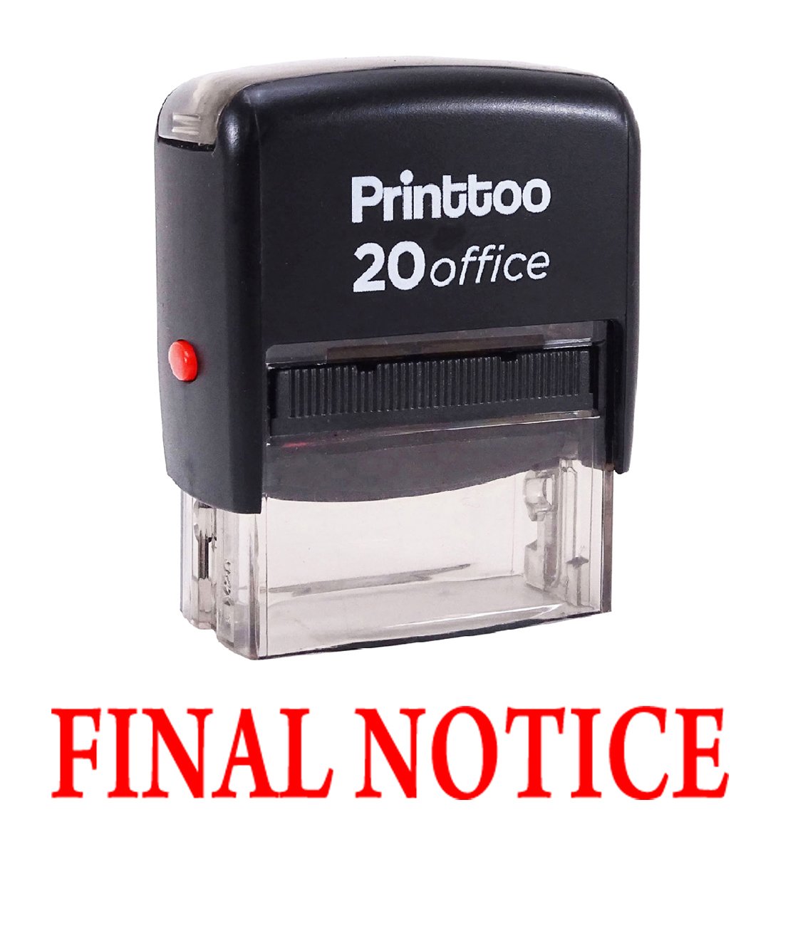 Printtoo Custom Stamp Final Notice Self Inking Office Stationary Rubber Stamp-Red