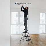 BONTEC 3 Step Ladder Folding Steel Step Stool 150kg Capacity Anti-Slip view 8
