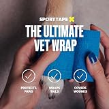 SPORTTAPE Self-Adhesive Cohesive Bandage 6 Rolls 7.5cm x 4.5m Blue view 4