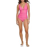 Tommy Hilfiger Women's One Piece Keyhole Ring Detail Swimsuit