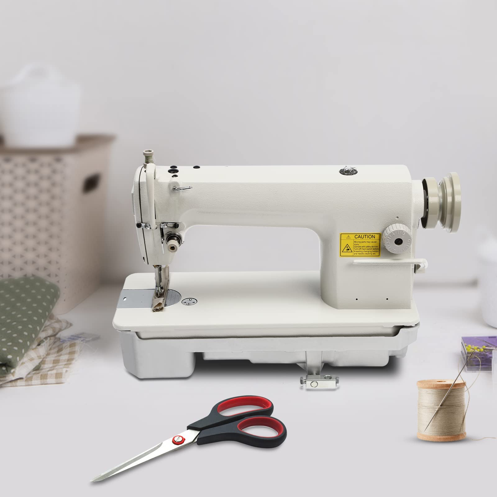 Commercial Straight Stitch Industrial Sewing Machine - High Speed 2000 SPM, Cast Iron For Leather & Canvas