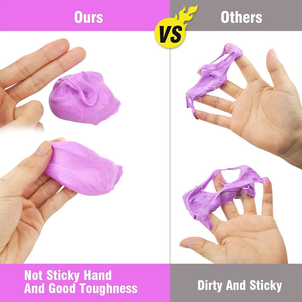 Fluffy Slime,Super Soft and Non-sticky Bright Floam Slime Stress Relief Toy Scented Sludge Toy for Kids Adult