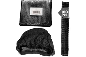 MJI 100 Pieces Disposable Hair Nets Food Service – Non-Woven Caps Used in Salons, Restaurants, Labs and Kitchens, 21 Inches