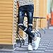 YTD Mens Distressed Ripped Biker Slim Jeans Stretched Moto Denim Pants Black