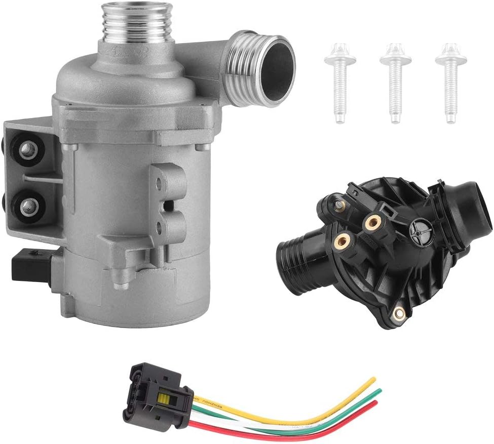 CATUO Water Coolant Pump Thermostat & Bolt Kit 11517586925 for BMW 128i 325i 328i 330i 525xi 528i 530i X3 Z4 | 11517563183, 11510392553, 7.02851.20.8