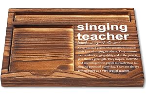 CWGOTC Singing Teacher Gifts, Wooden Self-Stick Note Pad Holder, Thoughtful Appreciation Gift for Vocal Coaches, Graduation, Birthday, Christmas, End-of-Year Gift YCB90
