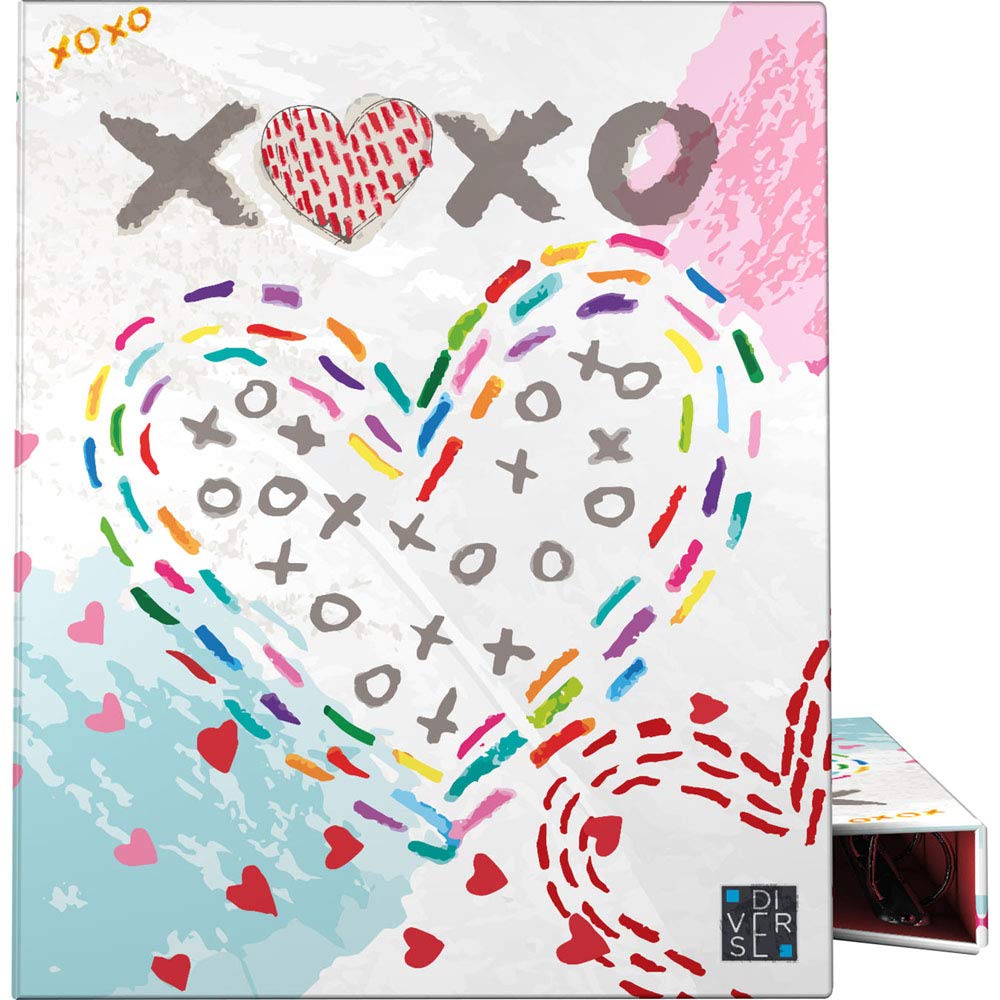 Grafoplás 88141997 Diverse Collection Binder with 4 Mixed Rings 25 mm, XOXO, A4