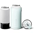 BrüMate Hopsulator Trio 3-in-1 Insulated Can Cooler for 12oz / 16oz Cans + 100% Leak Proof Tumbler with Lid | Insulated for Beer, Soda, and Energy Drinks (Blue Agave)
