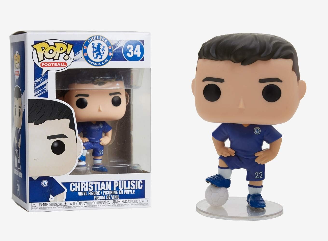 Funko POP! Football: Chelsea - Christian Pulisic, Multicolor