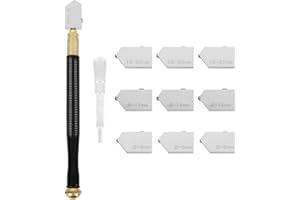 Pencil Style Glass Cutting Tools Kit Professional Oil Feed Carbide Tip Glass Cutter 2-6 mm, 6-12 mm, 12-20 mm Glass Cutter He
