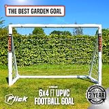 Football Flick 6x4ft Garden Goal 70mm PVC Posts 2 Year Warranty White view 2