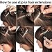 S-noilite 8PCS/SET Full Head Clip in Hair Extensions 140Grams Thick Real Natural Synthetic Hairpiece(26inches-straight, Dark Brown)