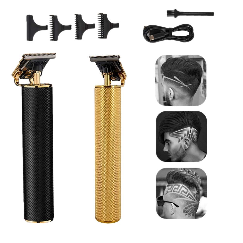 2020 New Cordless Zero gapped Trimmer Hair Clipper Machine， t-outliner Cordless Zero gapped Trimmer Hair Clipper Machine (Gold)