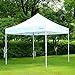 Ohuhu EZ Pop-Up Canopy Tent, 10 x 10 FT Instant Shelter Commercial Canopies with 3 Adjustable Heights & Portable Roller Carrying Bag, White (Light Blue)