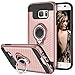 Vofolen Case for Galaxy S7 Case Ring Holder Kickstand Rotational Stand Clip Holster Hybrid Shield Heavy Duty Armor Dual Layer Protective Hard Shell TPU Bumper Cover for Samsung Galaxy S7 Rose Gold