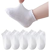 Meeshine Baby Girls Boys Mesh Thin Socks Toddler Low Cut Cotton Ankle No Show Socks for 1-8T Kids(5 Pairs)