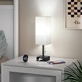 Aooshine Bedside Lamp with USB C+A Ports 3 Color Modes Beige Shade view 9