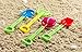 Shovel Beach Series 4 Pc - Beach Gardening Tools Kit with Shovels, Rake and sand Roller | Multicolor Sand Toy Shovel Set 4 Pack for Pool | Beach | Backyard | Sandbox | Playpen - Ages 3 and Up