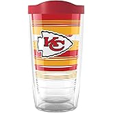 Tervis NFL Kansas City Chiefs - Hype Stripes Made in USA Double Walled Insulated Tumbler Travel Cup Keeps Drinks Cold & Hot, 16oz, Classic