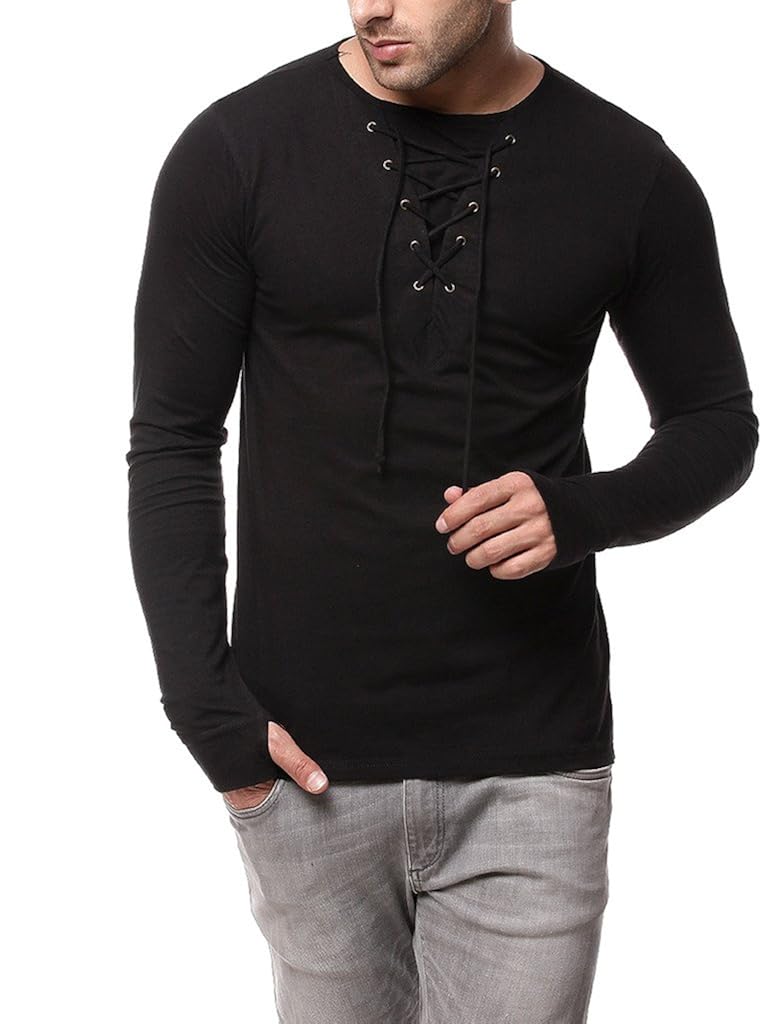 gritstones black full sleeve round neck t shirt gsfstsht1282blk