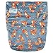Happy Endings Teen/Adult Hook & Loop Closure Reusable Cloth Diaper Incontinence -Yoga Fox
