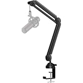 InnoGear Mic Stand Desk Cable Management Microphone Boom Arm for Blue Yeti | Hidden Springs, Heavy Hold, Precise Positioning, Easy to Adjust, Metal Construction, Organized Cables, For Blue Yeti