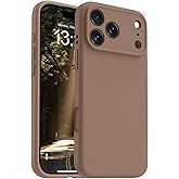 OTOFLY Magnetic for iPhone 17 Pro Case,Compatible with Magsafe,Classic Liquid Silicone Mobile Phone Case,Integrated Camera Control Button,Anti-Scratch Microfiber Lining, Light Brown