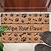 NINAMAR Door Mat Wipe Your Paws Natural Coir – 29.5 x 17.5 inch