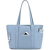 CTWWFS Tote Bag for Women, Travel Essentials Large Tote Bag with Zipper, Top Handle Handbag for Travel, Work